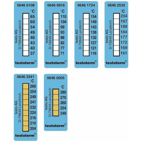 Testo Testoterm - Meracie prúžky (+161 °C ... +204 °C)