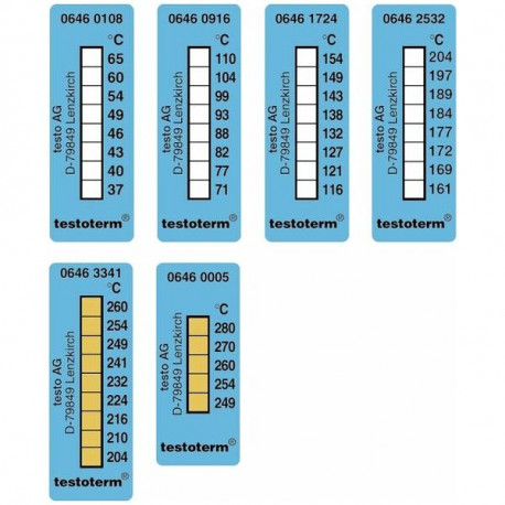 Testo Testoterm - Meracie prúžky (+37 °C ... +65 °C)