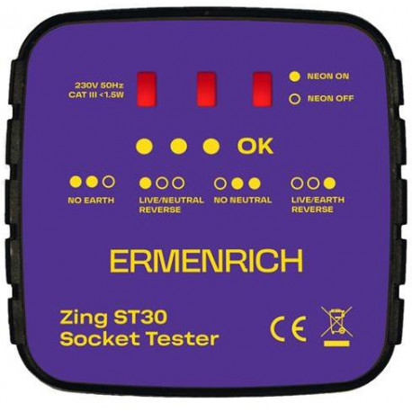 Tester zásuviek ERMENRICH Zing ST30