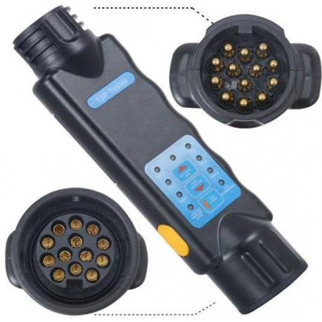 Tester 13-pólových autozásuviek a zástrčiek prívesov 12V