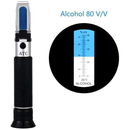 Optický refraktometer ATC 0-80% VOL na meranie obsahu alkoholu