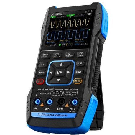 Osciloskop, funkčný generátor a multimeter FNIRSI 2C53T, 50MHz