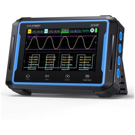 Osciloskop, funkčný generátor a multimeter FNIRSI 2C53P, 50MHz