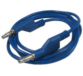 Propojovací kabel 1mm2/ 1m s banánky modrý
